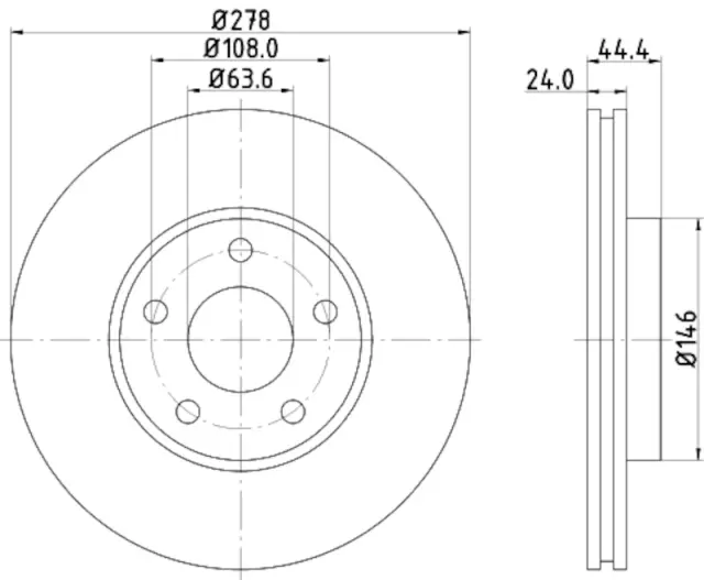 355110282 - : Disc Brake Rotor for Hella Pagid Image
