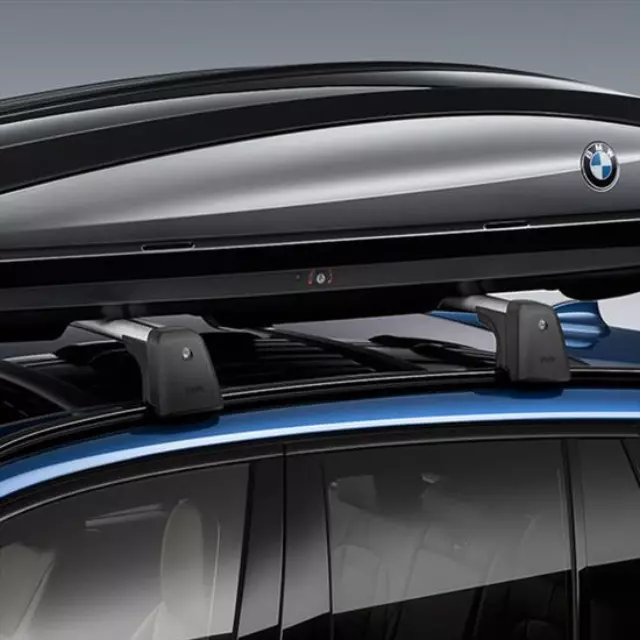 Roof Box 320, Lockable - Black with Silver Accent & Roundel - BMW (82-73-2-420-634)