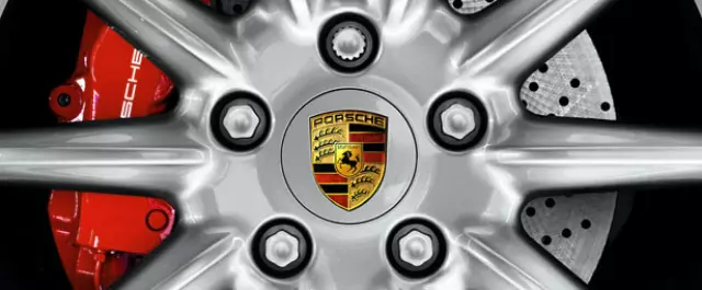 4460702 - Wheels: Porsche Center Caps Silver with Colored Crest (Set of 4) for Porsche: 911, Boxster, Cayenne, Cayman, Panamera Image