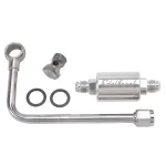 8131 - : Chrome Single Feed Steel Fuel Line With Polished Filter for Edelbrock Image