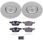 ESK5707 - : Genuine Geomet Coated Rotors, ECE-R90 Brake Pads + Hardware Kit for PowerStop Image