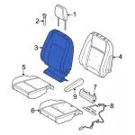 LK4Z9964417FE - : Seat Back Cover for Ford: E-Transit Image