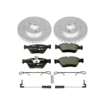 ESK3047 - : Genuine Geomet Coated Rotors, ECE-R90 Brake Pads + Hardware Kit for PowerStop Image