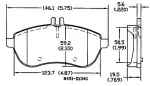 13057204 - : Disc Brake Pad Set for Mercedes-Benz: C250, C300, SLK250 Image