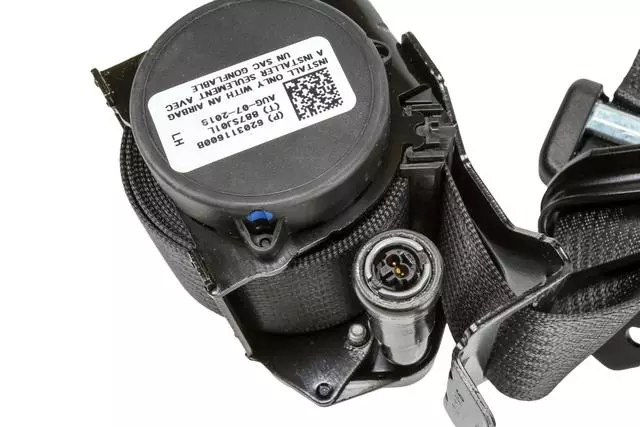 Black Driver Seat Belt with Retractor and Pre-Tensioner - GM (19330961)