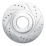 63176030R - : DFC Brake Rotor - Drilled and Slotted - Silver for DYNAMIC FRICTION Image