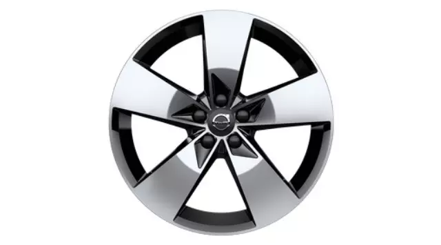 31445813 - Suspension: 19-inch 5-Spoke Black Diamond Cut Alloy Wheel for Volvo Image