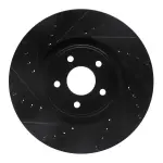 63354082L - : DFC Brake Rotor - Drilled and Slotted - Black for DYNAMIC FRICTION Image