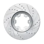 63154283L - : DFC Brake Rotor - Drilled and Slotted - Silver for DYNAMIC FRICTION Image