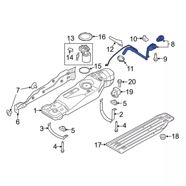 RL3Z9034F - Fuel System: Filler Pipe for Ford: F-150 Image