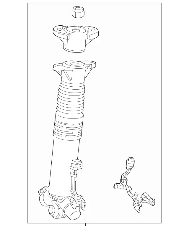 1673206104 - Springs, Suspension and Hydraulics: Shock Absorber for Mercedes-Benz: GLE350, GLE450, GLE450e, GLE53 AMG, GLE580, GLE63 AMG S, GLS450, GLS580, GLS63 AMG, Maybach GLS600 Image image