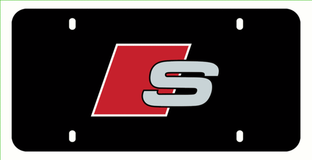 ZAW072850C - Exterior: 2018-2025 Audi - Audi S Vanity Plate for Audi: A3, A3 Quattro, A3 Sportback e-tron, A4 allroad, A4 Quattro, A5 Quattro, A5 Sportback, A6 allroad, A6 Quattro, A7 Quattro, A7 Sportback, A8 Quattro, e-tron GT, Q3, Q4 e-tron, Q5, Q5 Sportback, Q7, Q8, R8, RS e-tron GT, RS3, RS5, RS5 Sportback, RS7, S3, S4, S5, S5 Sportback, S6, S7, S8, SQ5, SQ5 Sportback, SQ7, SQ8, TT Quattro, TT RS Quattro, TTS Quattro Image