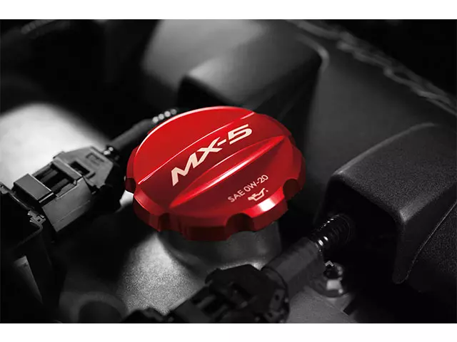 8MD10 - Exterior: Oil Filler Cap - Anodized Soul Red for Mazda: MX-5 Miata Image