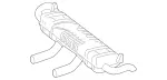 166490023364 - Exhaust System: Rear Muffler System for Mercedes-Benz Image