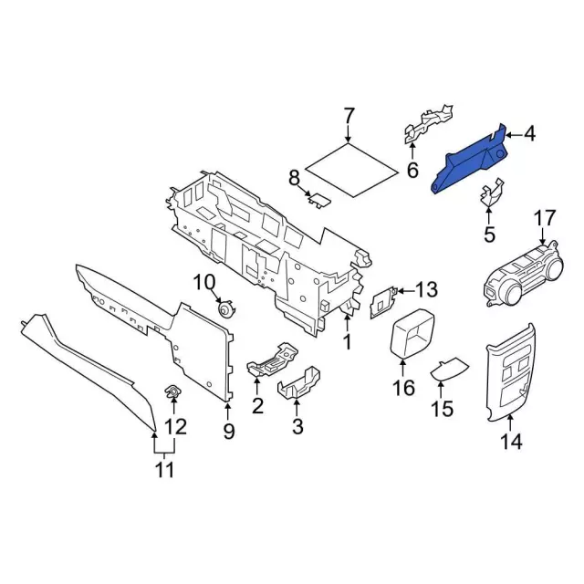 LB5Z78044B91AA - Body: Support Brace for Ford: Explorer, Police Interceptor Utility Image
