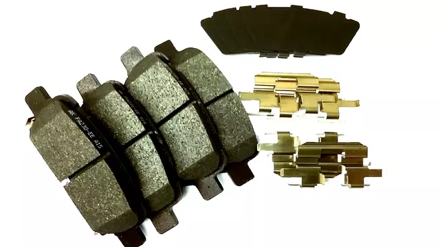 26696AE060 - : REAR BRAKE PAD SET W/HARDWARE &amp; SHIMS for Subaru Image