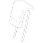 16697006509E43 - Body: Headrest for Mercedes-Benz Image