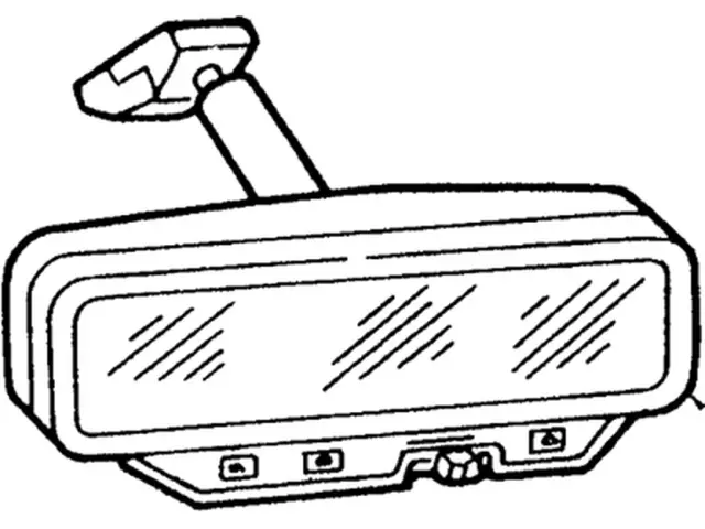 F8LZ17700BA - Body: Mirror Inside for Ford: Aerostar, Country Squire, Crown Victoria, Expedition, Explorer, LTD, LTD Crown Victoria, Thunderbird, Windstar | Lincoln: Continental, Mark VII, Mark VIII, Navigator, Town Car | Mercury: Cougar, Grand Marquis, Villager Image