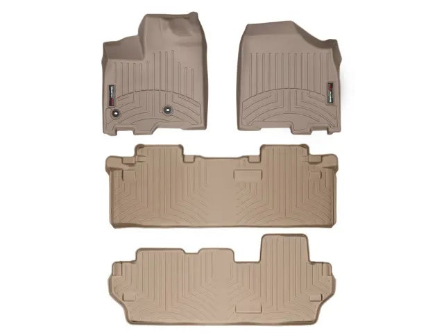4547514530023 - Accessories: Front &amp; Rear &amp; Rear Tan FloorLiner™ DigitalFit® for WeatherTech Image