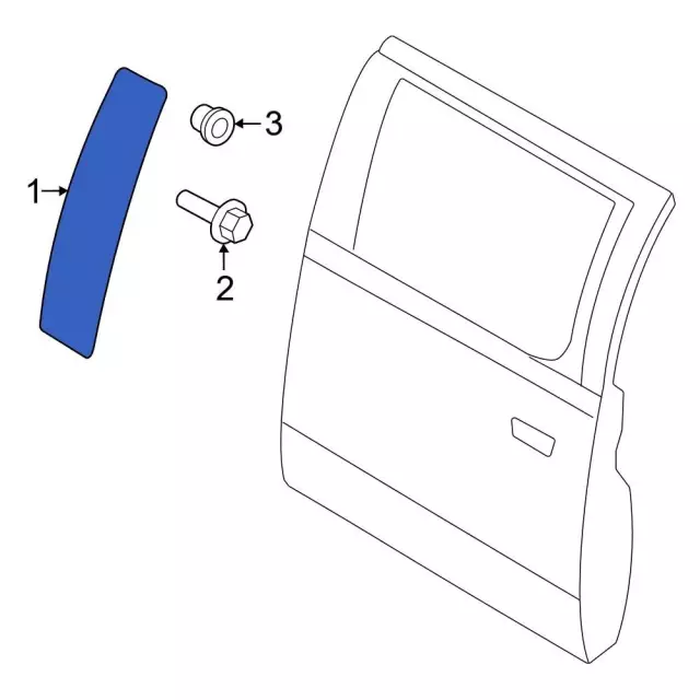 Molding Door Outside - Ford (FL3Z-1520555-SG)