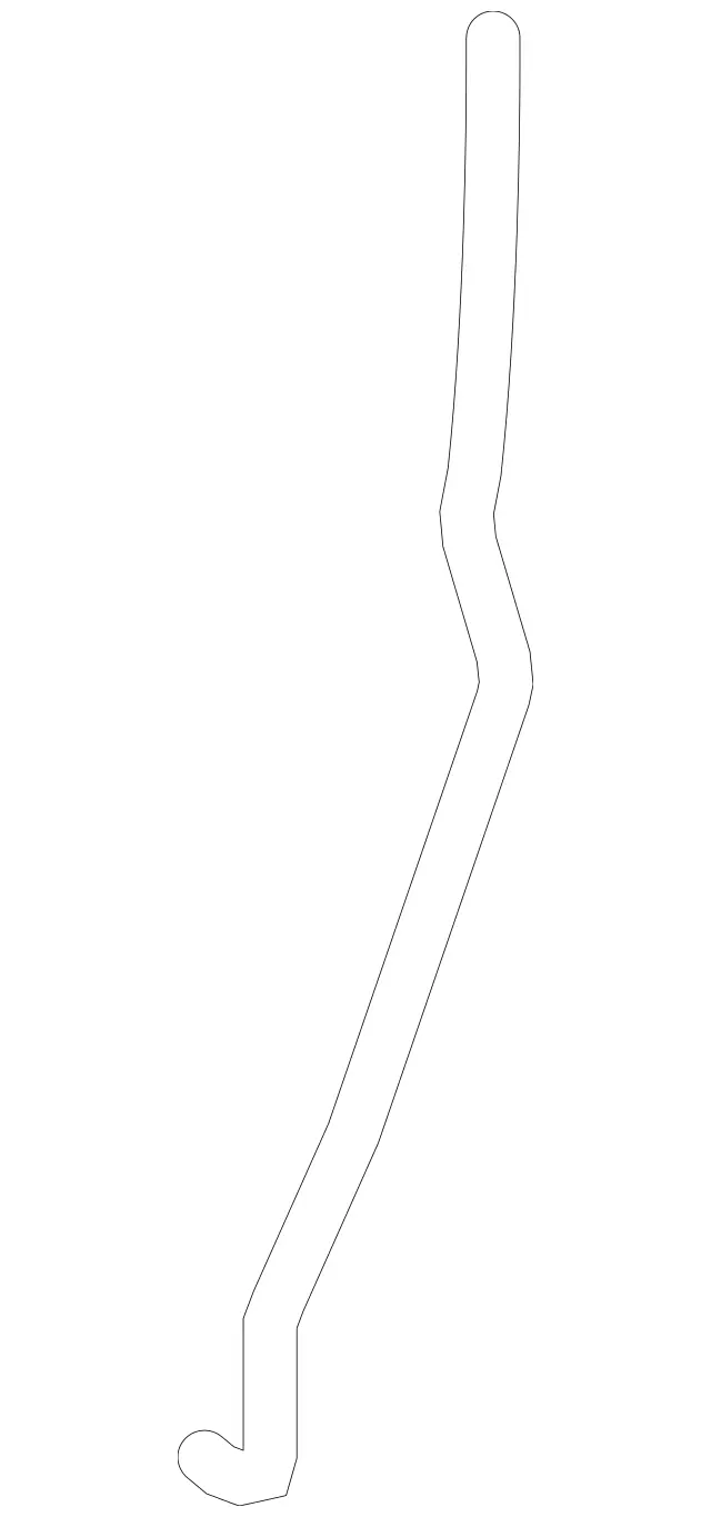 166733123964 - Rear Doors: Securing Rod for Mercedes-Benz: GL350, GL450, GL550, GL63 AMG, GLS350d, GLS450, GLS550 Image image