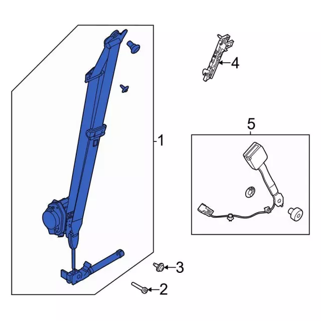 LJ8Z58611B09AB - : Seat Belt Assembly for Ford: Mustang Mach-E Image