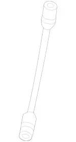 166420034865 - : Brake Hose for Mercedes-Benz: GL350, GL450, GL550, GL63 AMG, GLE300d, GLE350, GLE400, GLE43 AMG, GLE450 AMG, GLE550e, GLE63 AMG, GLE63 AMG S, GLS350d, GLS450, GLS550, GLS63 AMG, ML250, ML350, ML400, ML550, ML63 AMG Image