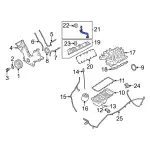 9C2Z6763D - Engine: Oil Filler Tube for Ford: E-350 Super Duty, E-450 Super Duty Image