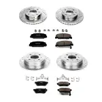 K700 - : Z23 Daily Driver Carbon-Fiber Ceramic Brake Pad and Drilled &amp; Slotted Rotor Kit for PowerStop Image