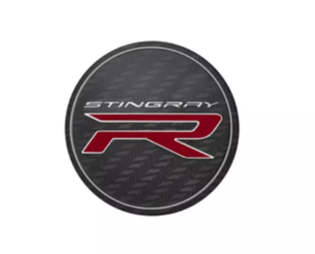 84384897 - : Wheel Center Cap, R Logo, Black for Chevrolet: Corvette Image