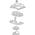 GT4Z78519A70BA - Body: Overhead Console for Ford: Explorer, Police Interceptor Utility Image image
