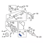 MB3Z8501A - : Water Pump Assembly for Ford: Bronco, Ranger Image