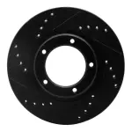 63376120L - : DFC Brake Rotor - Drilled and Slotted - Black for DYNAMIC FRICTION Image