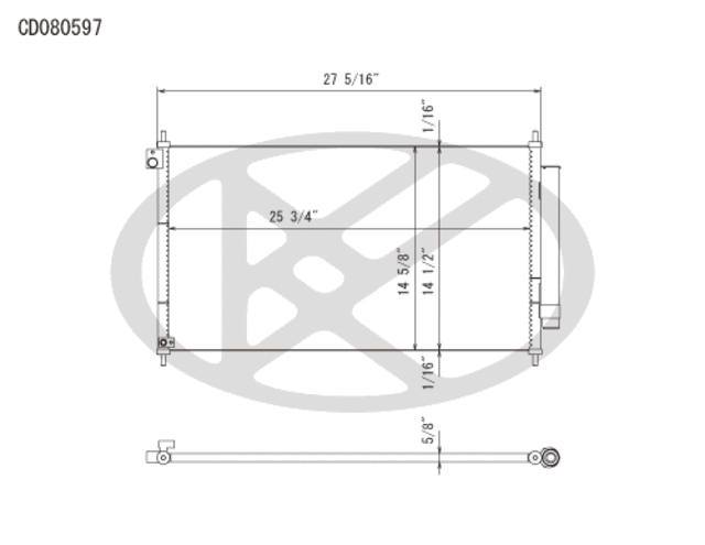 CD080597 - : Koyorad A/C Condenser for Koyo Image