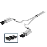M5200M8SBA - : 2018-2023 Mustang GT 5.0L Cat-Back Sport Exhaust System With Black Chrome Tips for Ford Performance Parts Image
