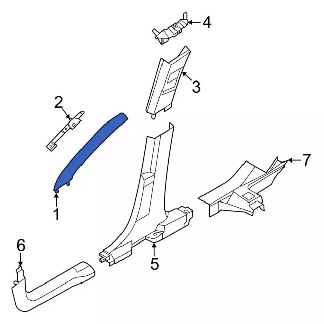 NZ6Z2603598AD - : Windshield Pillar Trim for Ford: Maverick Image