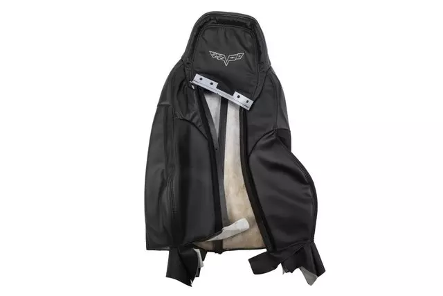 Ebony Passenger Seat Back Coverr with Hydro Blue Stitching - GM (19250575)