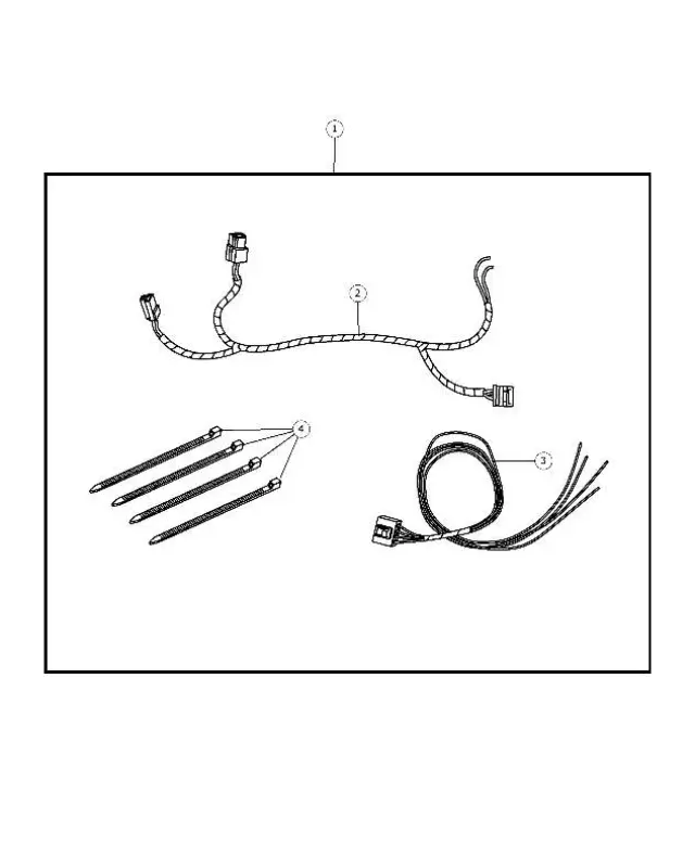 2001-2009 Dodge Ram 1500 2500 3500 Trailer Electronic Brake Wiring MOPAR OEM - Mopar (56045795AB)