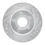63154125R - : DFC Brake Rotor - Drilled and Slotted - Silver for DYNAMIC FRICTION Image