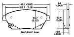 13054260 - : Disc Brake Pad Set for OmniParts Image