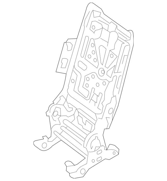 166920043264 - Rear Seat: Backrest Frame for Mercedes-Benz Image