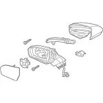 EJ7Z17682ABPTM - : Mirror Assembly for Lincoln: MKC Image