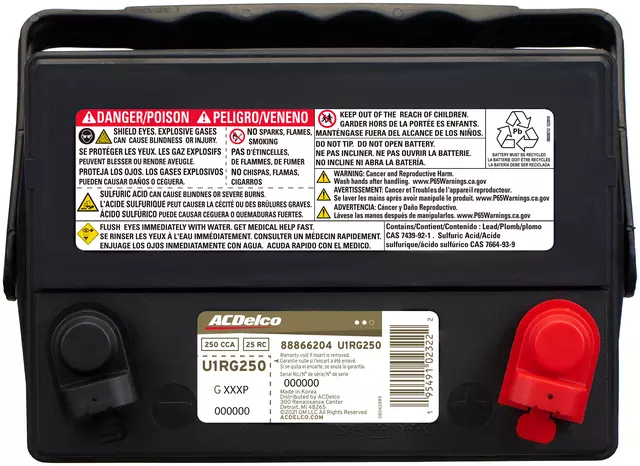 U1RG250 - : Vehicle Battery for ACDelco Image