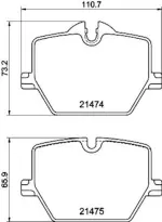 355040601 - : Disc Brake Pad Set for Hella Pagid Image