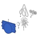 F2UZ8146D - Cooling System: Shroud for Ford: E-350 Econoline, E-350 Econoline Club Wagon, Econoline Super Duty Image