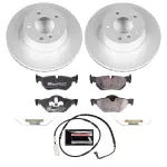 ESK044 - : Genuine Geomet Coated Rotors, ECE-R90 Brake Pads + Hardware Kit for PowerStop Image