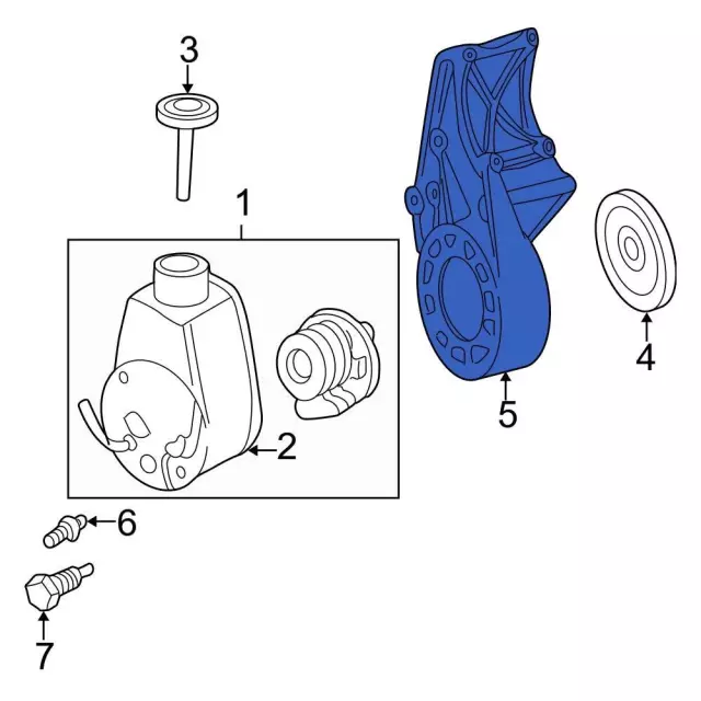 F4UZ3C511A - Steering: Bracket for Ford: E-150, E-150 Club Wagon, E-150 Econoline, E-150 Econoline Club Wagon, E-250, E-250 Econoline, E-350 Club Wagon, E-350 Econoline, E-350 Econoline Club Wagon, E-350 Super Duty, E-450 Econoline Super Duty, E-450 Super Duty, Econoline Super Duty Image