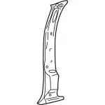 5C3Z2624356AAC - Body: Center Pillar Trim for Ford: Excursion, F-250 Super Duty, F-350 Super Duty, F-450 Super Duty, F-550 Super Duty Image