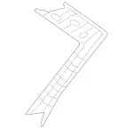 23869025007M81 - Body: Windshield Pillar Trim for Mercedes-Benz Image