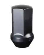 66148FSLBC - : Factory Style Bulge Long Lug Nut 7/8" (22mm) Hex 14mm x 1.50 Black Bulk for Gorilla Automotive Image